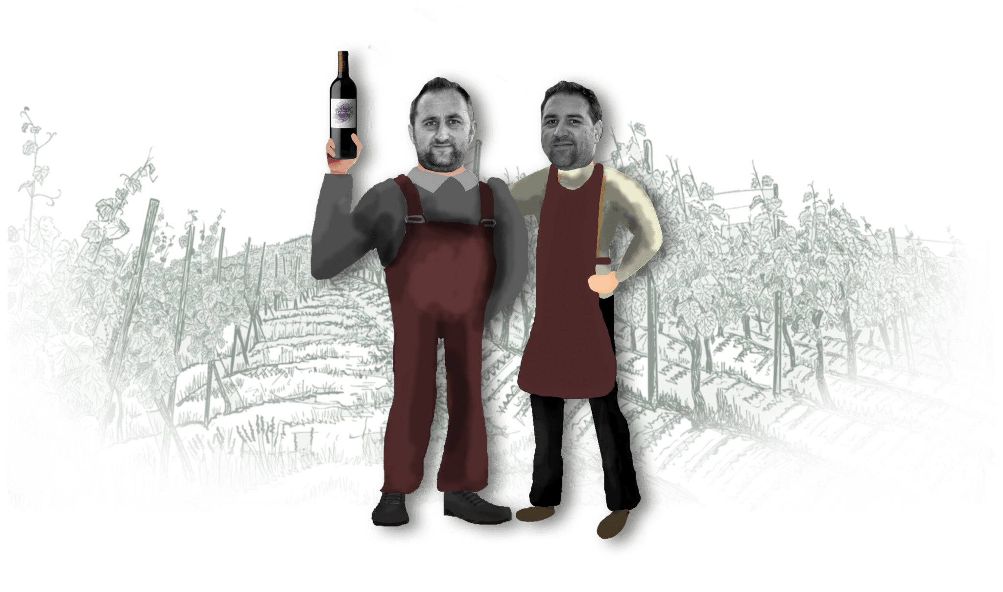 Karl et Yann Todeschini, propriétaires du Château La Brande