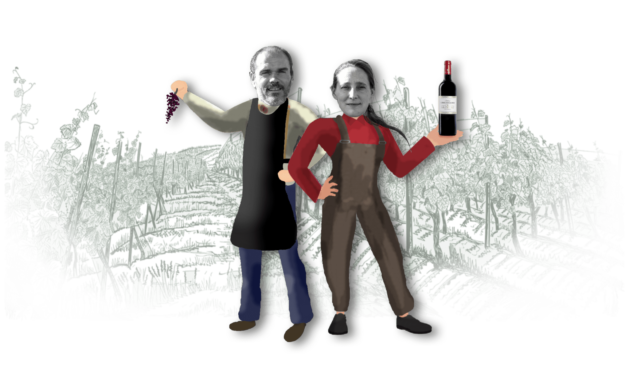 Mélanie et Thomas Haguenin du Château l'Escarderie