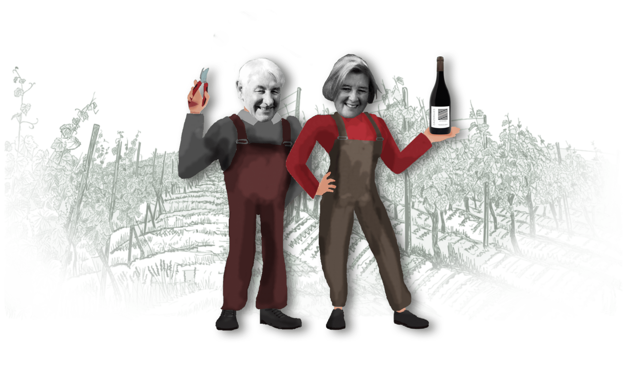 Patricia et Robert Middleton du Domaine les Caizergues