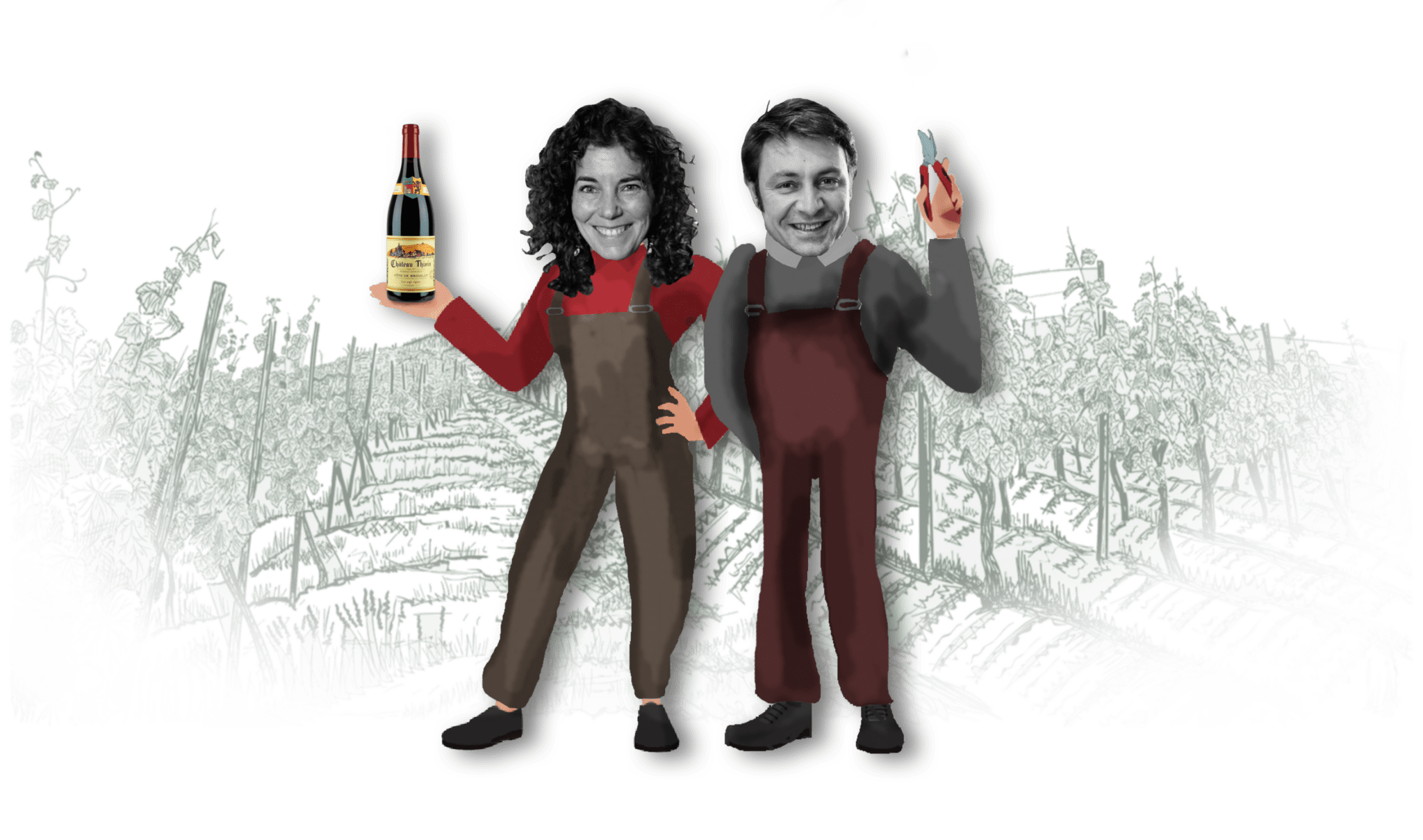 Sonja et Claude-Edouard Geoffray du Château Thivin