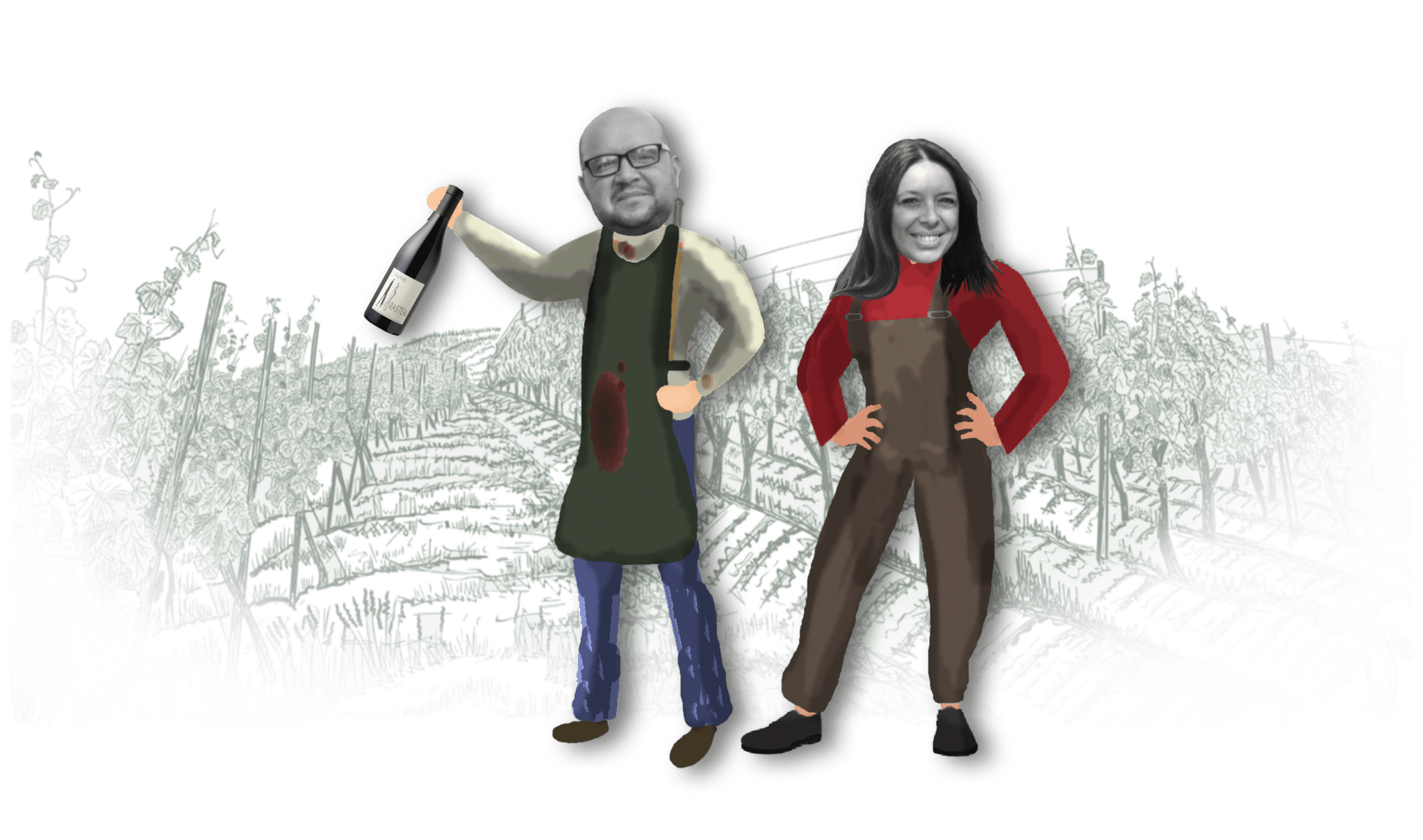 Réjane et Wilfried Pouzoulas du Domaine Wilfried